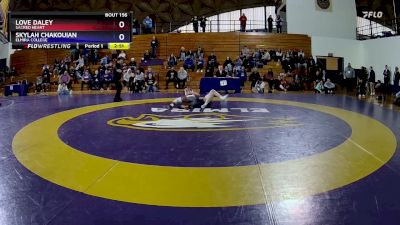 160 lbs 1st Place Match - Love Daley, Sacred Heart vs Skylah Chakouian, Elmira College
