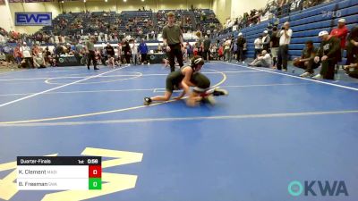 61 lbs Quarterfinal - Kyler Clement, Madill Takedown vs Beckam Freeman, Shelton Wrestling Academy