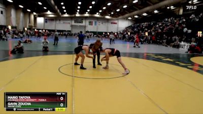 165 lbs Champ. Round 3 - Gavin Zoucha, Wayne State vs Mario Tafoya, Colorado State University - Pueblo