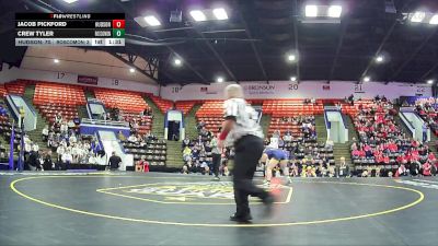 165 lbs Quarterfinals (8 Team) - Jacob Pickford, Hudson Area HS vs Crew Tyler, Roscommon HS