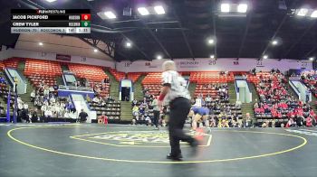 165 lbs Quarterfinals (8 Team) - Jacob Pickford, Hudson Area HS vs Crew Tyler, Roscommon HS