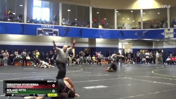 285 lbs Champ. Round 1 - Sebastian Echeverria, Southern Oregon University vs Roland Pitts, Unattached