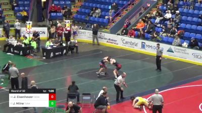 192 lbs Round Of 32 - John Eisenhower, Cedar Cliff vs Jordan Milne, Tunkhannock