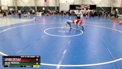 120 lbs Semifinal - Kevin Pedraza, Madison vs Cayden Metcalf, MWC Wrestling Academy