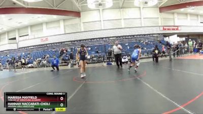 108 lbs Cons. Round 3 - Marissa Mayfield, Toss Em Up Wrestling Academy vs Hannah Naccarati-Cholo, Arizona Girls Wrestling