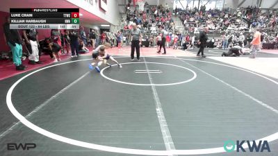 64 lbs Consi Of 8 #1 - Luke Crain, Team Tulsa Wrestling Club vs Killian Harbaugh, HURRICANE WRESTLING ACADEMY