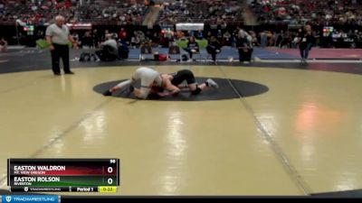 98 lbs Champ. Round 2 - Easton Rolson, Riverton vs Easton Waldron, Mt. View Oregon