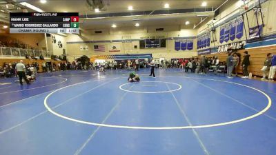 132 lbs Champ. Round 2 - Hank Lee, Campolindo vs Mario Rodriguez Gallardo, Concord