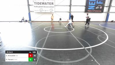 95 lbs Rr Rnd 2 - Eli Kincaide, Indiana Outlaws Silver vs Gregory Parani, Shore Thing Sand