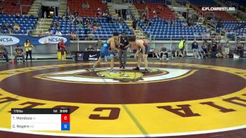 170 lbs Cons 32 #1 - Tanner Mendoza, Arizona vs Clark Rogers, Missouri