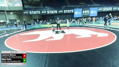 63 lbs Champ. Rd Of 32 - Jamison Malone, Punisher Wrestling Company vs Elias Kohn, Moses Lake Wrestling Club