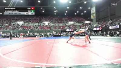 130 lbs Cons. Round 4 - Briar Lahoe, Thermopolis Wrestling Club vs Bradlee Schulz, Summit Wrestling Club
