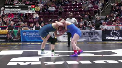 155 lbs Semifinal - Violette Lasure, Chestnut Ridge-G vs Camilla Hathaway, Mt. Lebanon-G