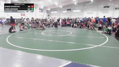 108 lbs Consi Of 4 - Symon Schoettle, Indiana Outlaws White-HS vs James Georger, Aquinas-HS