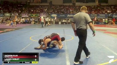 D 1 144 lbs Cons. Round 3 - Landen Noblet, St. Paul`s vs Jackson Ellis, Central - B.R.