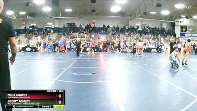 105 lbs Champ. Round 2 - Brody Ashley, Michigan West Wrestling Club vs Nico Adamo, Wrestling University