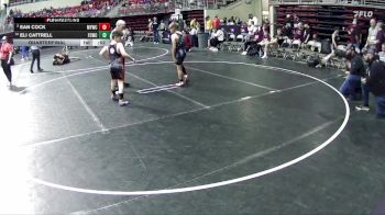 112 lbs Quarterfinal - Eli Cattrell, Falls City Wrestling Club vs Ean Cock, McCook Youth Wrestling Club