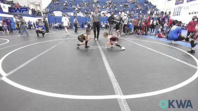 49 lbs Quarterfinal - Brylen Buckner, Weatherford Youth Wrestling vs Maximus Crawford, Southmoore SaberCats Wrestling