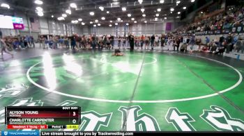 110 lbs Cons. Round 2 - Alyson Young, Montana vs Charlotte Carpenter, Okanogan Underground WC