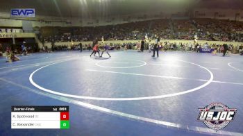 80 lbs Quarterfinal - Knari Spotwood, Del City Little League vs Cam Alexander, Chickasha Youth Wrestling