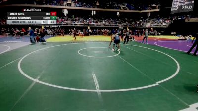 6A 215 lbs Cons. Round 1 - Juett King, McKinney vs Xavier Simmons, San Antonio Roosevelt