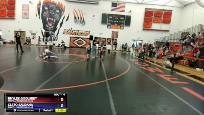 53 lbs Cons. Round 1 - Rhylee Goolsbey, Powell Wrestling Club vs Cleto Saldana, Powell Wrestling Club