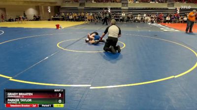 85 lbs Quarterfinals (8 Team) - Grady Braaten, Minnewaska vs Parker Taylor, Hastings