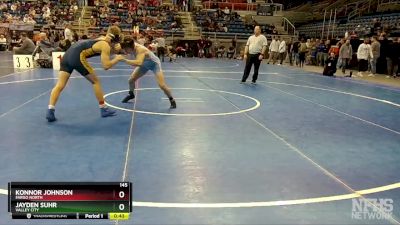 145 lbs Cons. Round 1 - Jayden Suhr, Valley City vs Konnor Johnson, Fargo North