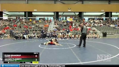 132 lbs Quarterfinals (8 Team) - Hayden Flaherty, Edmond North vs Flynn Brandrup, Mustang