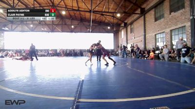 91 lbs Semifinal - Addilyn Ashton, Bartlesville Wrestling Club vs Clair Payne, Runestone