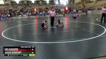 100 lbs Champ. Round 1 - Marlee Svendgard, Buccaneer Wrestling Club vs Leia Alexander, Diablos Wrestling Club