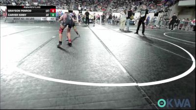 83 lbs Consi Of 16 #2 - Grayson Penrod, Little Axe Takedown Club vs Carver Kirby, Jay Wrestling Club