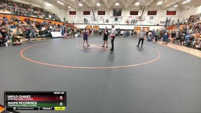 132-140 lbs Round 1 - Haylo Chavez, Riverton Middle School vs Naomi McCormick, Thermopolis Middle School