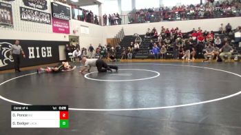 132 lbs Consi Of 4 - Devon Ponce, Biglerville vs Gavin Badger, Lancaster Catholic