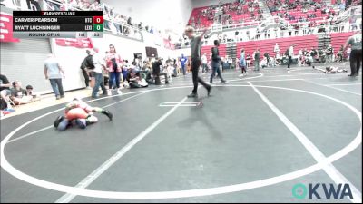 52 lbs Round Of 16 - Carver Pearson, Hinton Takedown Club vs Ryatt Luchsinger, Lexington Wrestling Club