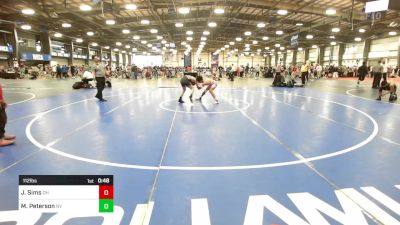 112 lbs Consi Of 16 #1 - Josiah Sims, OH vs Matthew Peterson, NY