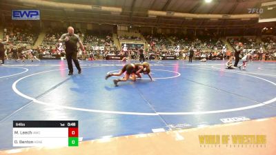 64 lbs Consi Of 8 #1 - Mason Leech, IAWC vs Oakes Benton, Honey Badgers Wrestling Club