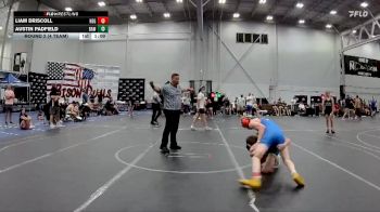 130 lbs Round 2 (4 Team) - Liam Driscoll, New England Gold vs Austin Padfield, Broad Axe White