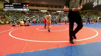 130 lbs Round 2 - Amilia Welk, Prairie Grove Youth Wrestling vs Avery Pace, Bentonville Wrestling Club