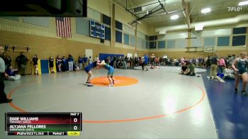 140lbs Champ. Round 2 - Dixie Williams, Tonasket (Girls) vs Alyjana Fellores, Shorewood (Girls)