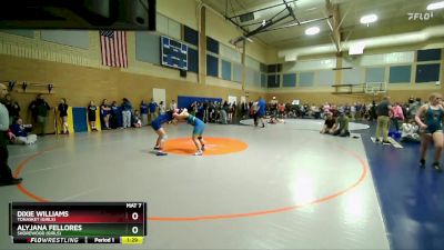 140lbs Champ. Round 2 - Dixie Williams, Tonasket (Girls) vs Alyjana Fellores, Shorewood (Girls)