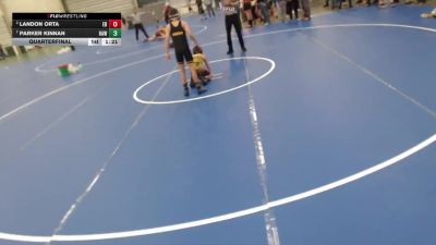 90 lbs Quarterfinal - Parker Kinnan, HAWK vs Landon Orta, East Butler