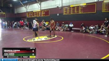 101 lbs Cons. Round 2 - Brandon Corona, Trojan Jr Wrestling vs Evin Sarkis, Central Catholic