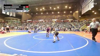 70 lbs Cons. Round 2 - Gatlin Johnson, Benton Parks Youth Wrestling vs Madden Anderssen, Bentonville Wrestling Club