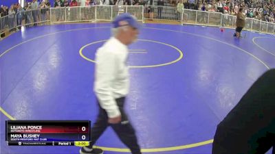 100 lbs Quarterfinal - Liliana Ponce, HotShots Wrestling vs Maya Bushey, SOUTH MEDFORD MAT CLUB