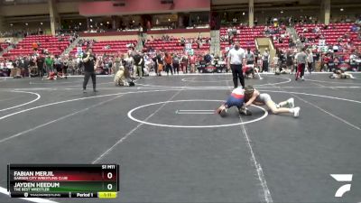 100 lbs Cons. Semi - Jayden Heedum, The Best Wrestler vs Fabian Merjil, Garden City Wrestling Club