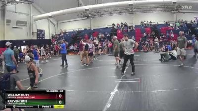 66 lbs Cons. Round 3 - William Duty, Eastside Youth Wrestling vs Kayven Sims, Cane Bay Cobras