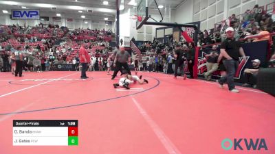 70 lbs Quarterfinal - Otto Banda, Brawlers vs Jax Gates, Ponca City Wildcat Wrestling