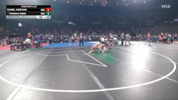 3A Boys 126 lbs 5th Place Match - Thomas Winn, Burns Boys vs Daniel Simpson, Burns Boys