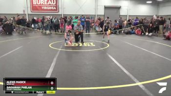 65-69 lbs Round 5 - Savannah Phelan, Legacy Dragons vs Alexis Masick, Nova WC